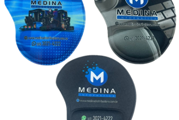 MOUSE PAD C/APOIO DE PULSO PERSONALIZADO MEDINA - Imagem 1