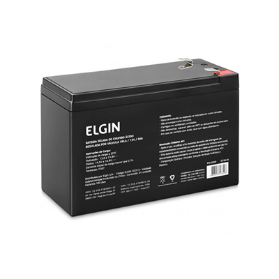 BATERIA 12V 9AH PARA NOBREAK SELADA DE CHUMBO VRLA 82313 ELGIN