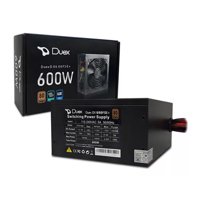 FONTE 600W ATX DUEX DX 600FSE+ 80 PLUS