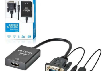 ADAPTADOR VGA PARA HDMI AUDIO E VIDEO CC-HVA30 EXBOM - Imagem 1