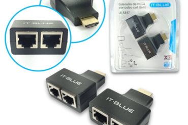 EXTENSAO DE HDMI POR CABO RJ45 CAT.5E/6 30M 3D FULL HD 1080P LE-5547 IT-BLUE - Imagem 1