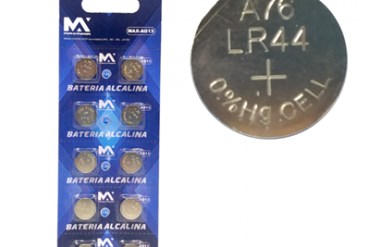 (CART C/10) BATERIA LR44 AG13 1.5V MAX-AG13 MAXMIDIA - Imagem 1