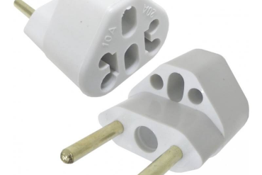 PLUG TOMADA UNIVERSAL PRETO/BRANCO 10A 250V TRA-7143 - Imagem 1