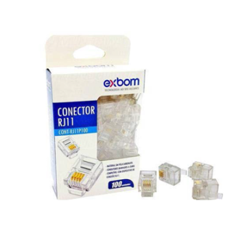 (CX C/100) CONECTOR RJ11 CONT-RJ11P100 EXBOM