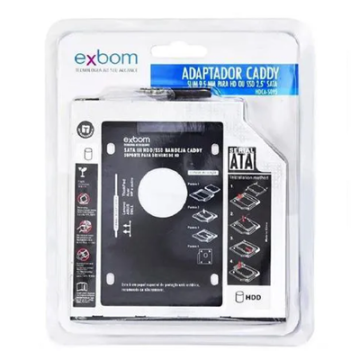 ADAPTADOR CADDY 9.5MM HD/SSD 2.5″ SATA HDCA-S095 EXBOM