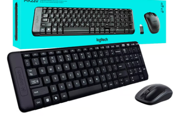 KIT TECLADO E MOUSE S/FIO MK220 LOGITECH - Imagem 1