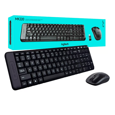 KIT TECLADO E MOUSE S/FIO MK220 LOGITECH