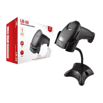 LEITOR CODIGO DE BARRAS 1D USB LB-50BK C3TECH
