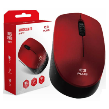 MOUSE S/FIO M-W17RD VERMELHO C3PLUS/C3TECH