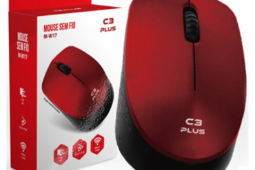 MOUSE S/FIO M-W17RD VERMELHO C3PLUS/C3TECH - Imagem 1