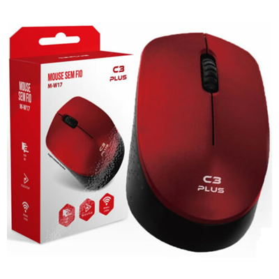 MOUSE S/FIO M-W17RD VERMELHO C3PLUS/C3TECH