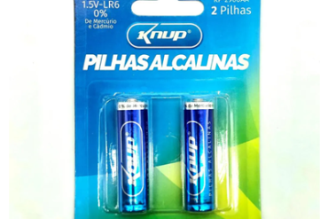 (CART C/2) PILHA AA ALCALINA 1.5V KP-2900AA KNUP - Imagem 1
