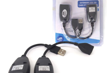 EXTENSOR USB VIA CABO INTERNET RJ45 HB-T88 KNUP - Imagem 1