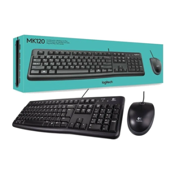 KIT TECLADO E MOUSE USB MK120 PRETO LOGITECH