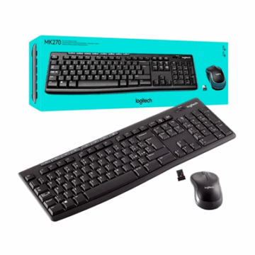 KIT TECLADO E MOUSE S/FIO MK270 PRETO LOGITECH