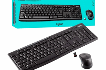 KIT TECLADO E MOUSE S/FIO MK270 PRETO LOGITECH - Imagem 1