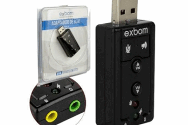 ADAPTADOR PLACA DE SOM USB 7.1 USOM-10 EXBOM - Imagem 1