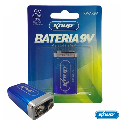 BATERIA 9V ALCALINA KP-AK9V KNUP