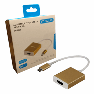 ADAPTADOR CABO TIPO-C X HDMI LE-5550 IT-BLUE