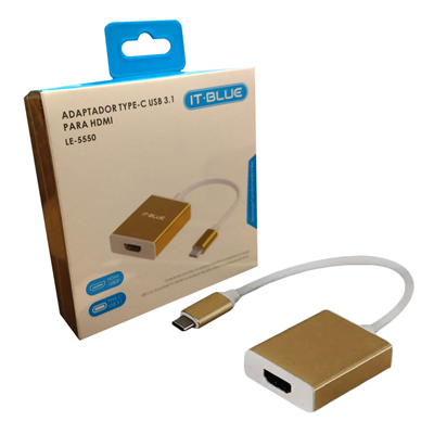 ADAPTADOR CABO TIPO-C X HDMI LE-5550 IT-BLUE