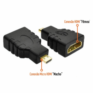 CONECTOR HDMI MICRO MACHO X HDMI FEMEA #
