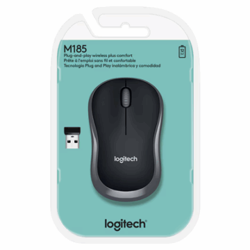 MOUSE S/FIO RC/NANO M185 CINZA LOGITECH