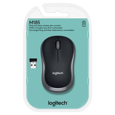 MOUSE S/FIO RC/NANO M185 CINZA LOGITECH