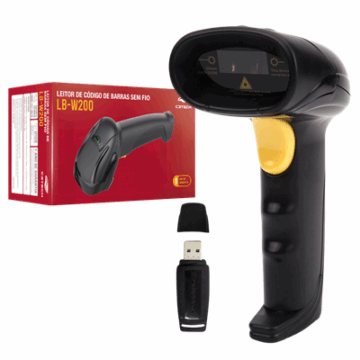 LEITOR CODIGO DE BARRAS S/ FIO LB-W200BK C3TECH