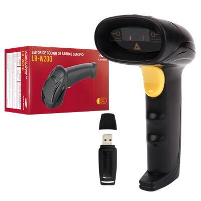 LEITOR CODIGO DE BARRAS S/ FIO LB-W200BK C3TECH