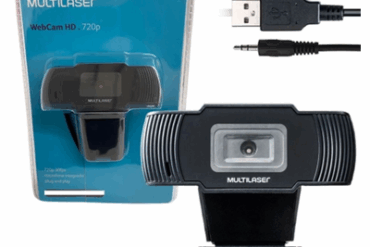 WEBCAM OFFICE HD 720P USB PRETO AC339 MULTILASER - Imagem 1