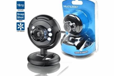 WEBCAM 16MP NIGHT VISION MIC USB PRETO WC045 MULTILASER # - Imagem 1