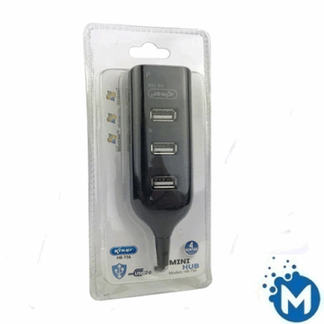 HUB MINI USB 2.0 4 PORTAS HB-T56 KNUP