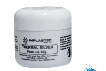 PASTA TERMICA 50G THERMAL SILVER POTE IMPLASTEC - Imagem 1