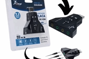 ADAPTADOR PLACA DE SOM USB 7.1 HB-T65 KNUP - Imagem 1