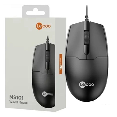 MOUSE USB 1200DPI ERGONOMICO MS101 LECOO