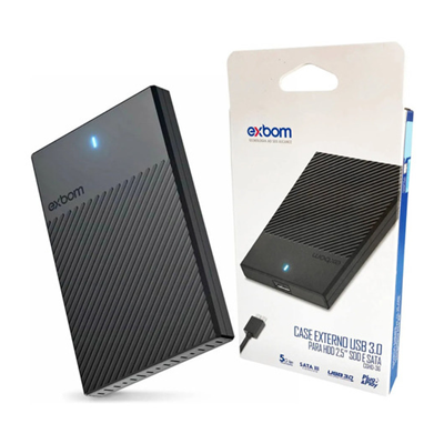 CASE EXTERNO USB 3.0 PARA HDD 2.5″ SSD E SATA CGHD-36 EXBOM