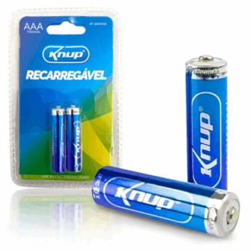 (CART C/2) PILHA AAA RECARREGAVEL 1.2V KP-2800AAA KNUP