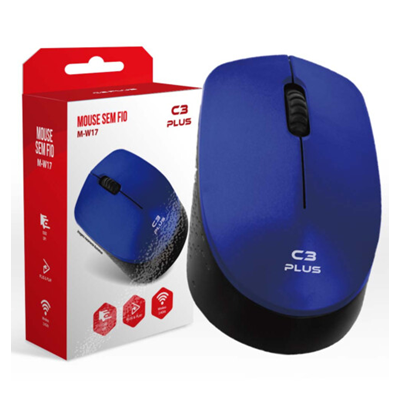 MOUSE S/FIO M-W17BL AZUL C3PLUS/C3TECH