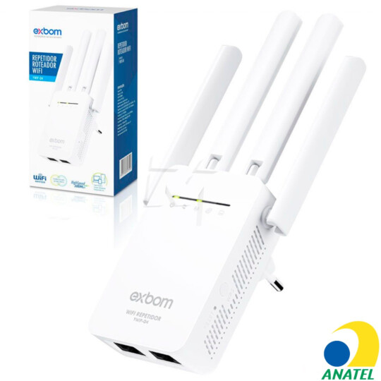 REPETIDOR WIFI EXBOM YWIP-Q4 300MBPS 4 ANTENA
