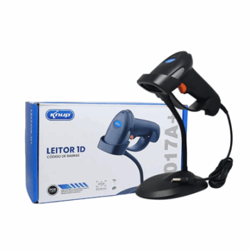 LEITOR CODIGO DE BARRAS C/ FIO 1D KP-1017A+ KNUP