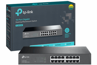 HUB SWITCH 16 PORTAS TP-LINK TL-SG1016D RACKMOUNT 10/100/1000MBPS GIGABIT # - Imagem 1