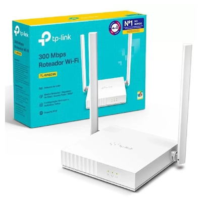 ROTEADOR TP-LINK TL-WR829N 5DBI 2LAN 1WAN 300MBPS ANTENA FIXA #