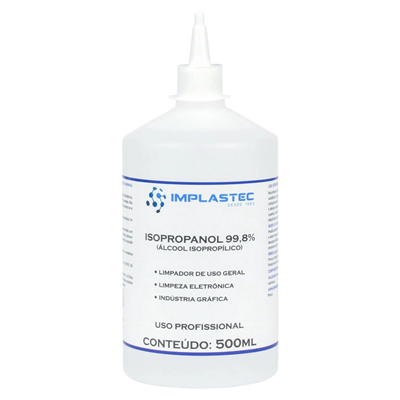 LIMPADOR DE USO GERAL ISOPROPANOL 99,8% 500ML BICO IMPLASTEC
