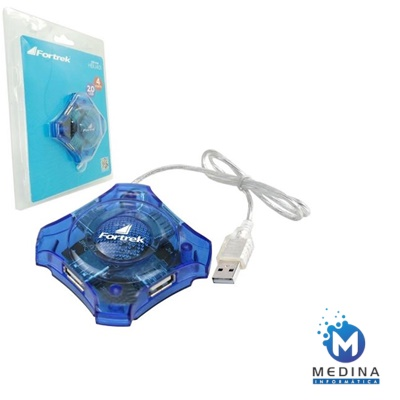 HUB USB 2.0 4 PORTAS AZUL HBU401 FORTREK #