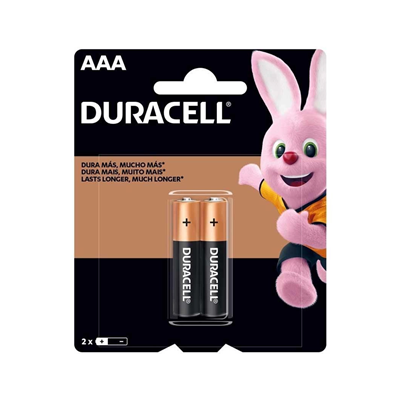 (CART C/2) PILHA AAA 2 DURACELL MN 2400B2