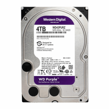 HD INTERNO SATA3 4TB WD PURPLE WD43PURZ 5400RPM 256MB #