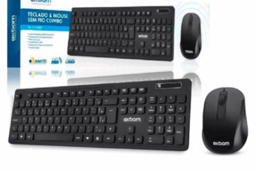 TECLADO E MOUSE SEM FIO USB BK-S1000F EXBOM ABNT II 2.4GHZ FLEX - Imagem 1