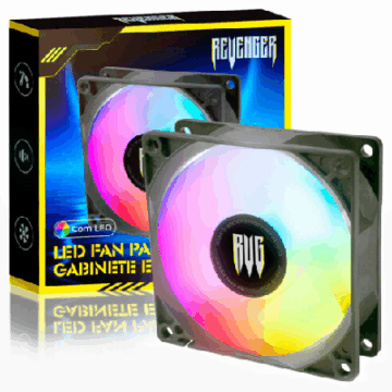 COOLER P/ GABINETE DESKTOP COM LED 12V 80MMX25MM G-VR337 REVENGER