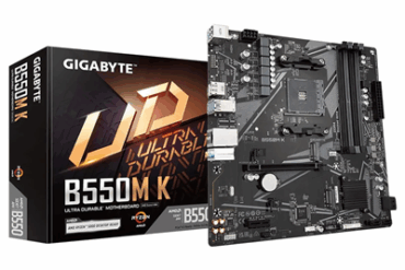 PLACA MAE AM4 GIGABYTE B550M K M.2/DDR4/DP/HDMI/USB3.2 # - Imagem 1