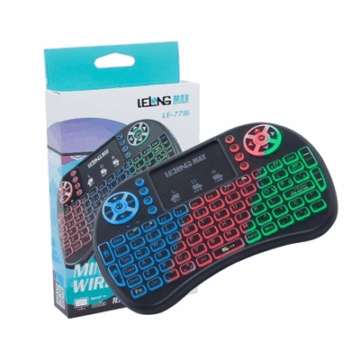MINI TECLADO SEM FIO COM LED LE-7716 LELONG MAX